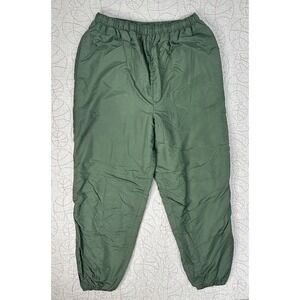 VTG Alpine Ski Lined Windbreaker Jogger Pants Green / Men's Large‎
